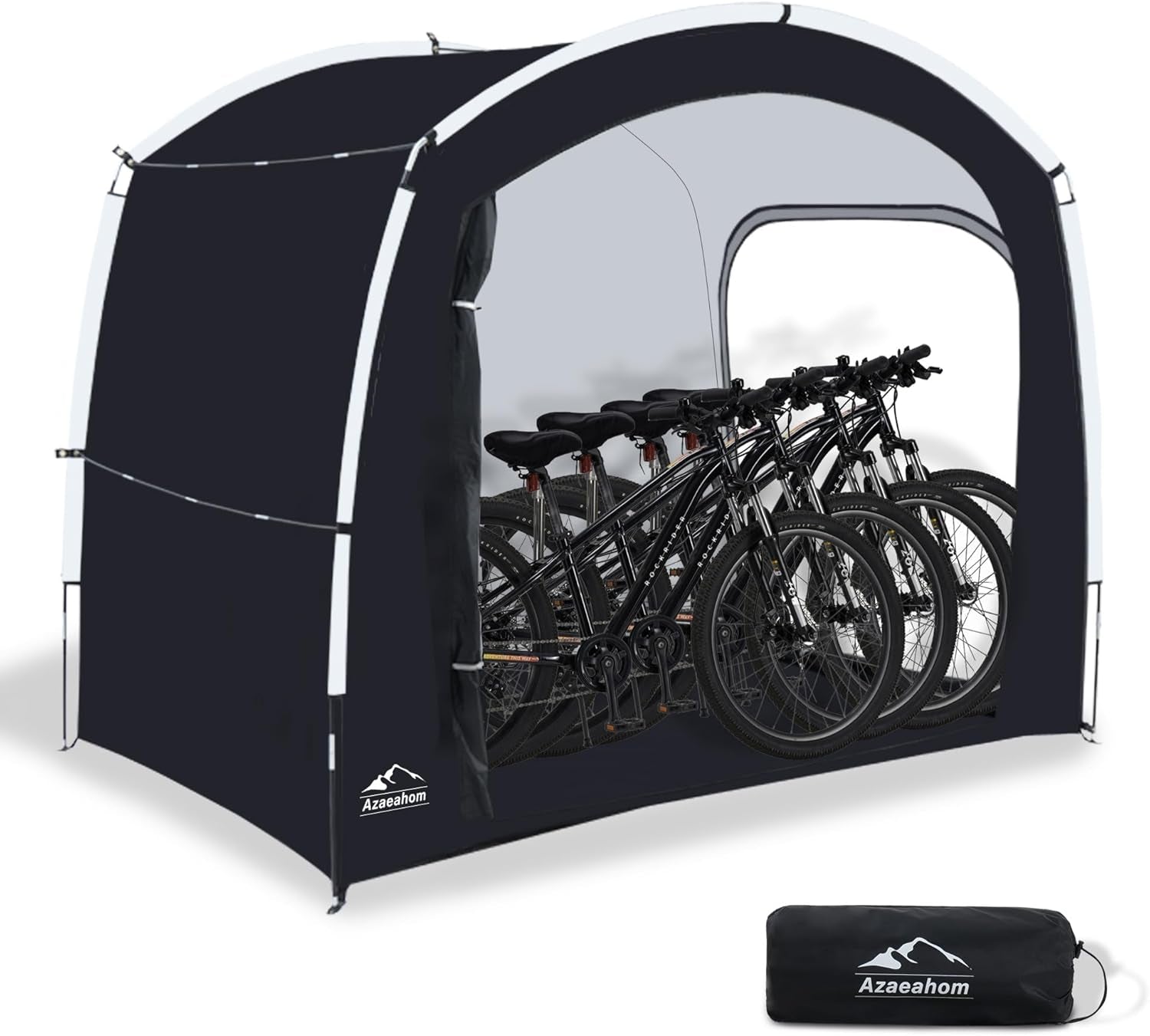 Bike Storage Shed Tent Waterproof Outdoor Side Access Portable XL | for Motorcycle Garden Tools Lawn Mower, Protects Bicycle, Compact Storage, Durable Water Resistant Material Outdoor Shelter