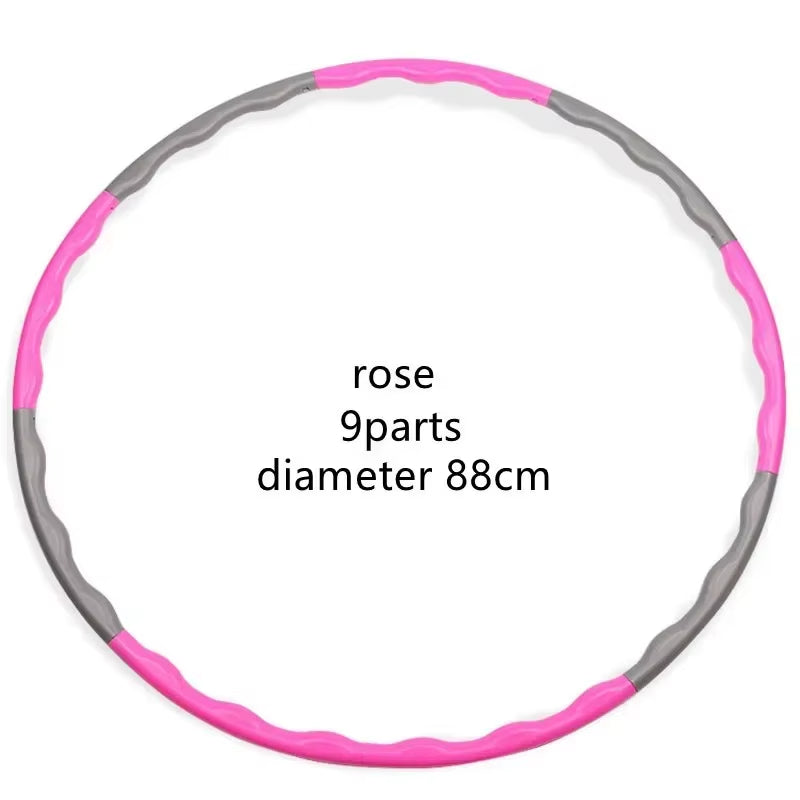 1X 9/8/7 Tubes Yoga Detachable Pilates Hoop Waist Exercise Slimming Sports Hoops Body Building Massage Gym Loss Weight Hoop