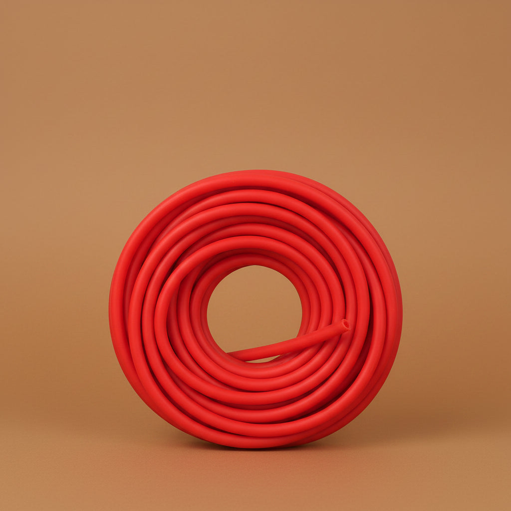 Red resistance rope, heavy-duty rubber training tool