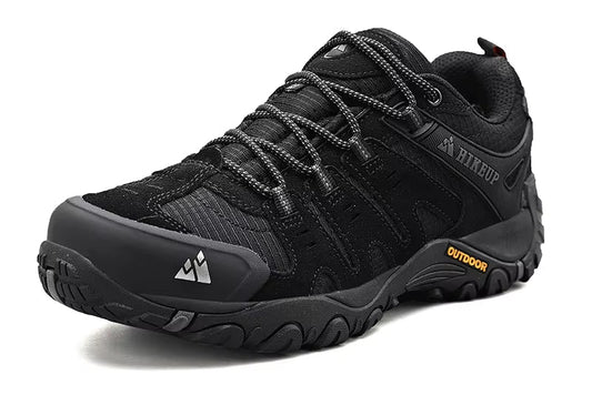 Men'S Hiking Shoes Suede Leather Outdoor Shoes Wear-Resistant Men Trekking Walking Hunting Tactical Sneakers