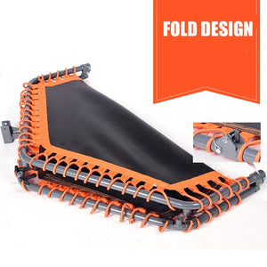50 Inch Fold Fitness Trampoline with Adjustable Handrail, Elastic Rope and Mobile Phone Holder