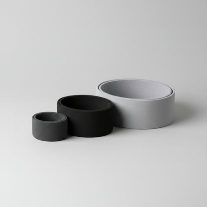 Three fabric resistance loop bands in black and grey
