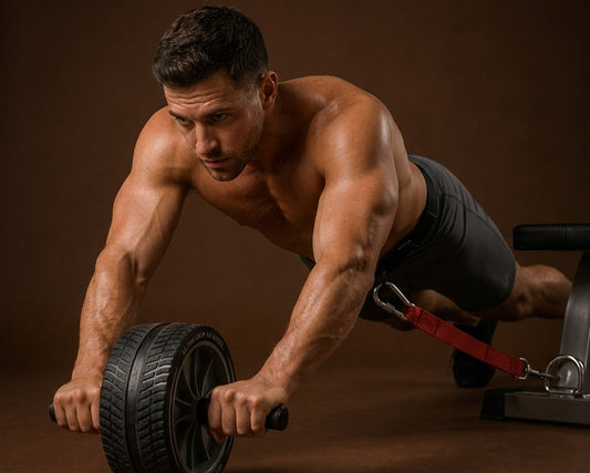 Man using lifting handles for full-body training