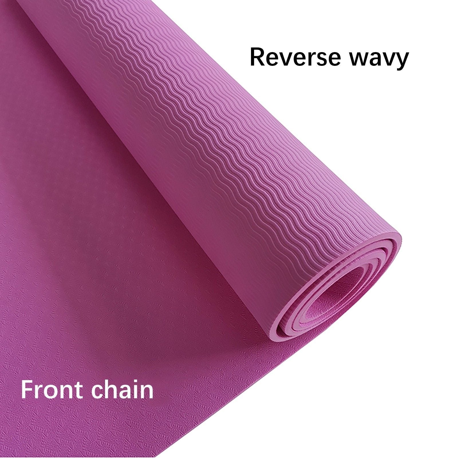 Large yoga mat with non-slip surface for fitness training - in use