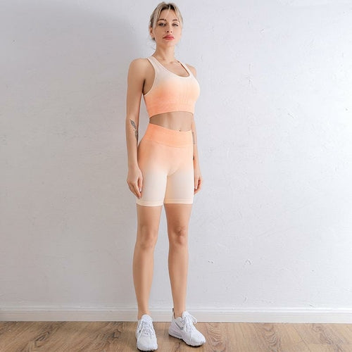 Women's gradient activewear tracksuit set - fabric detail
